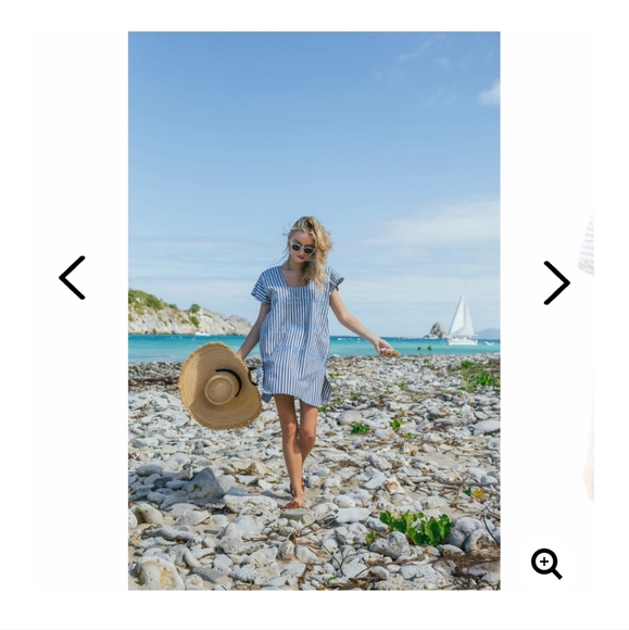 Tuckernuck Blue Striped Mini Sullivan Cover-up Dress, new - Picture 2 of 9